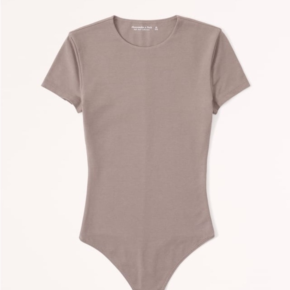 Short-Sleeve Cotton Seamless Fabric Crew Bodysuit